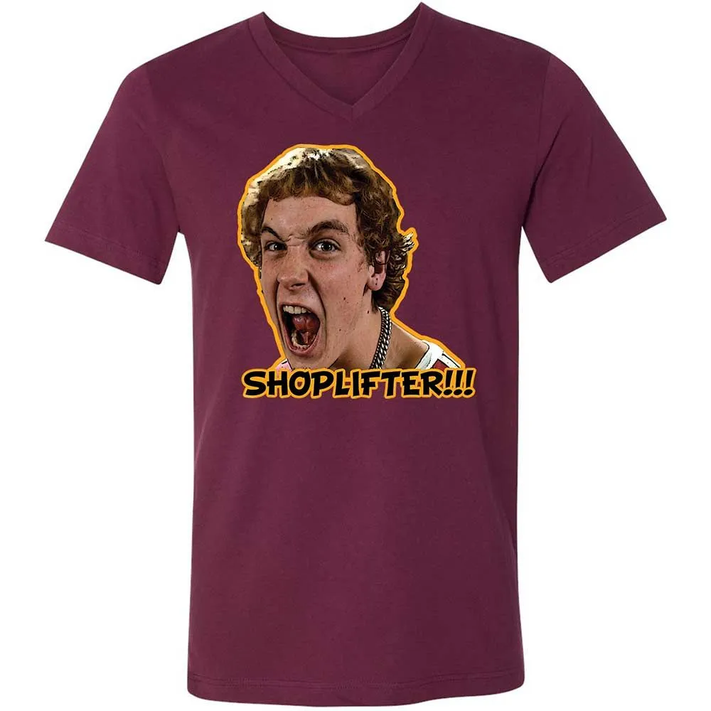 Unisex V-Neck T-Shirt - 6ELZL3UU - Maroon - 14
