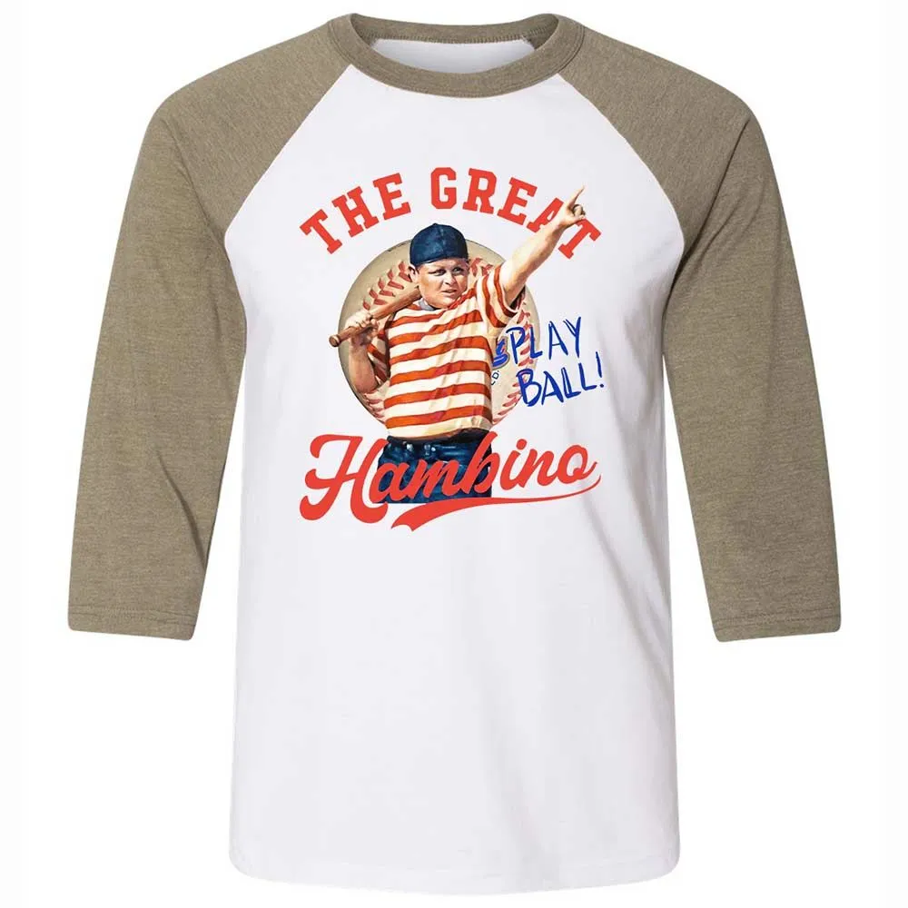 Unisex 3/4 Baseball Tee - J1GQFXCL - White/Heather Olive - 4