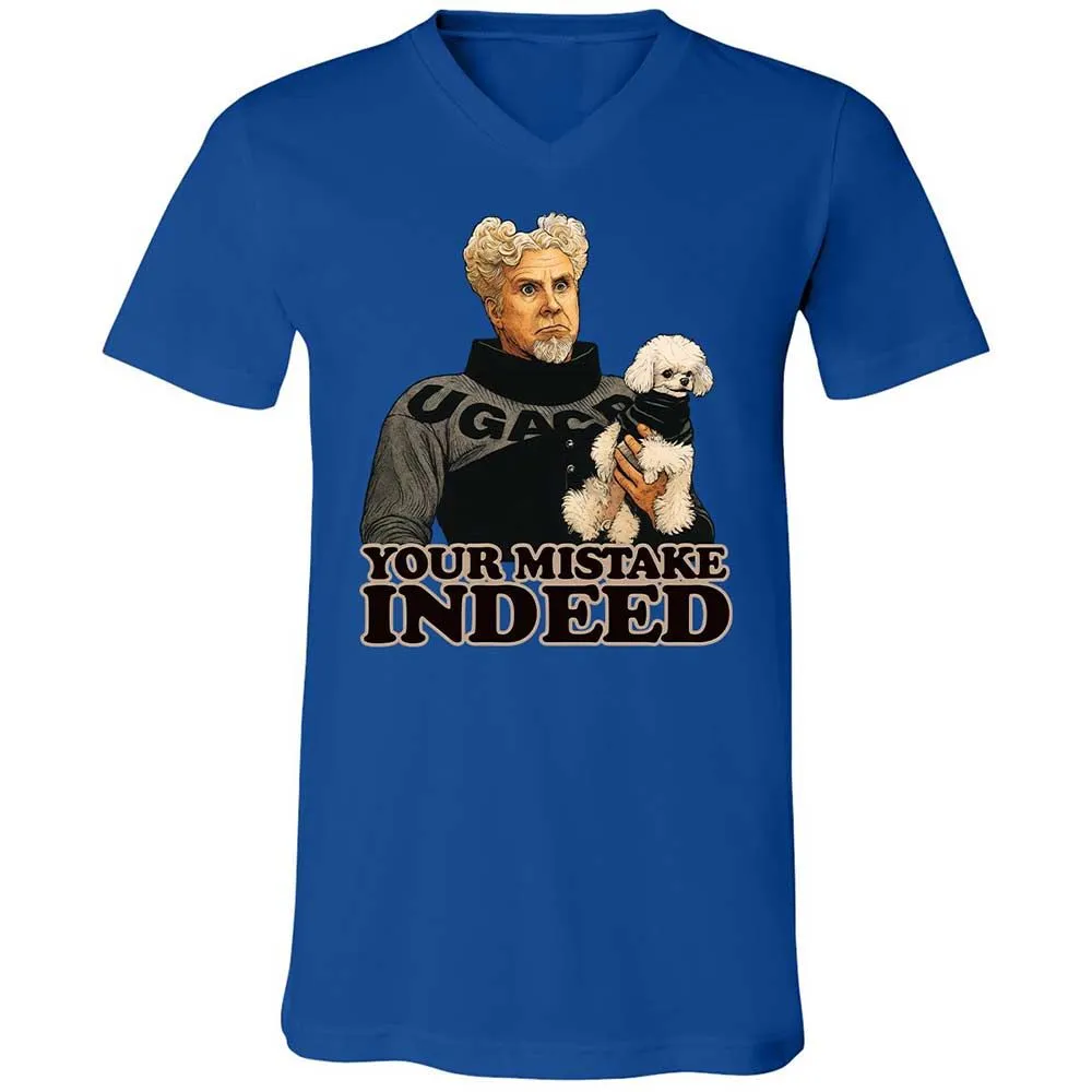 Unisex V-Neck T-Shirt - R2H6GNGE - True Royal - 3
