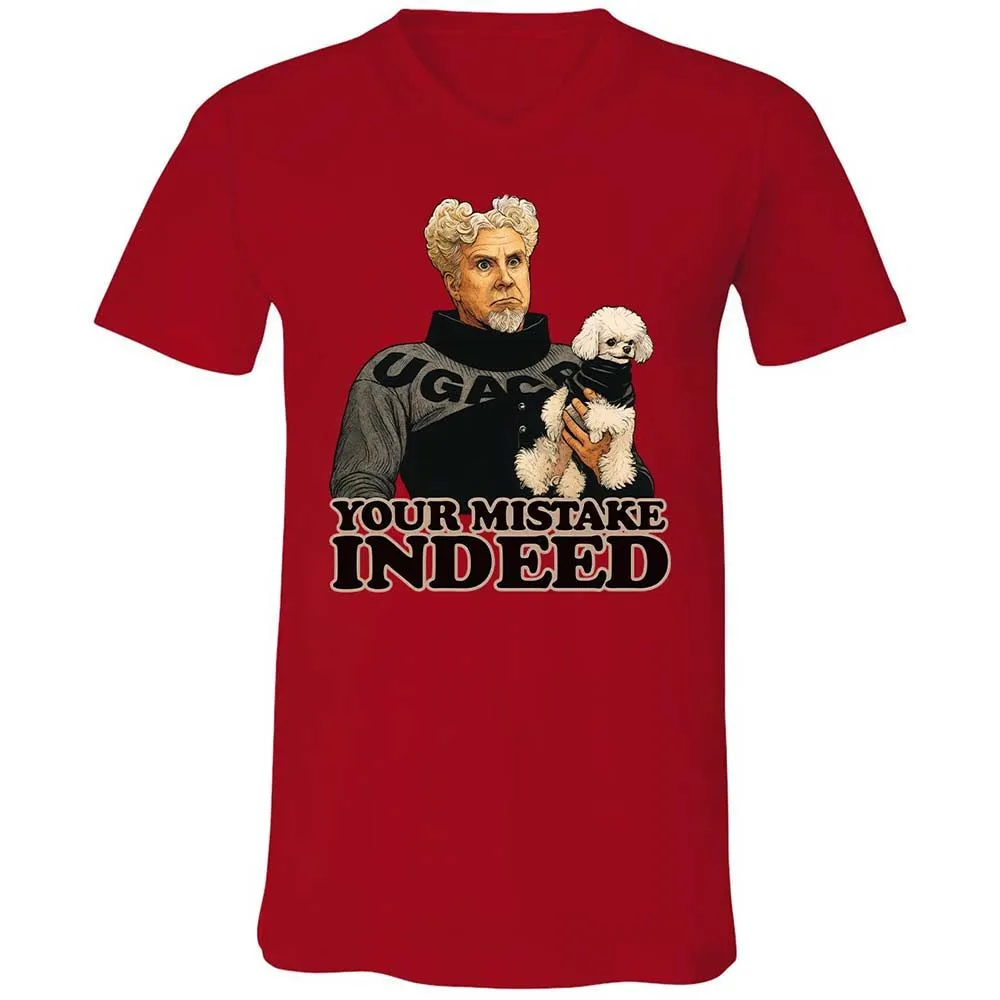 Unisex V-Neck T-Shirt - R2H6GNGE - Red - 5