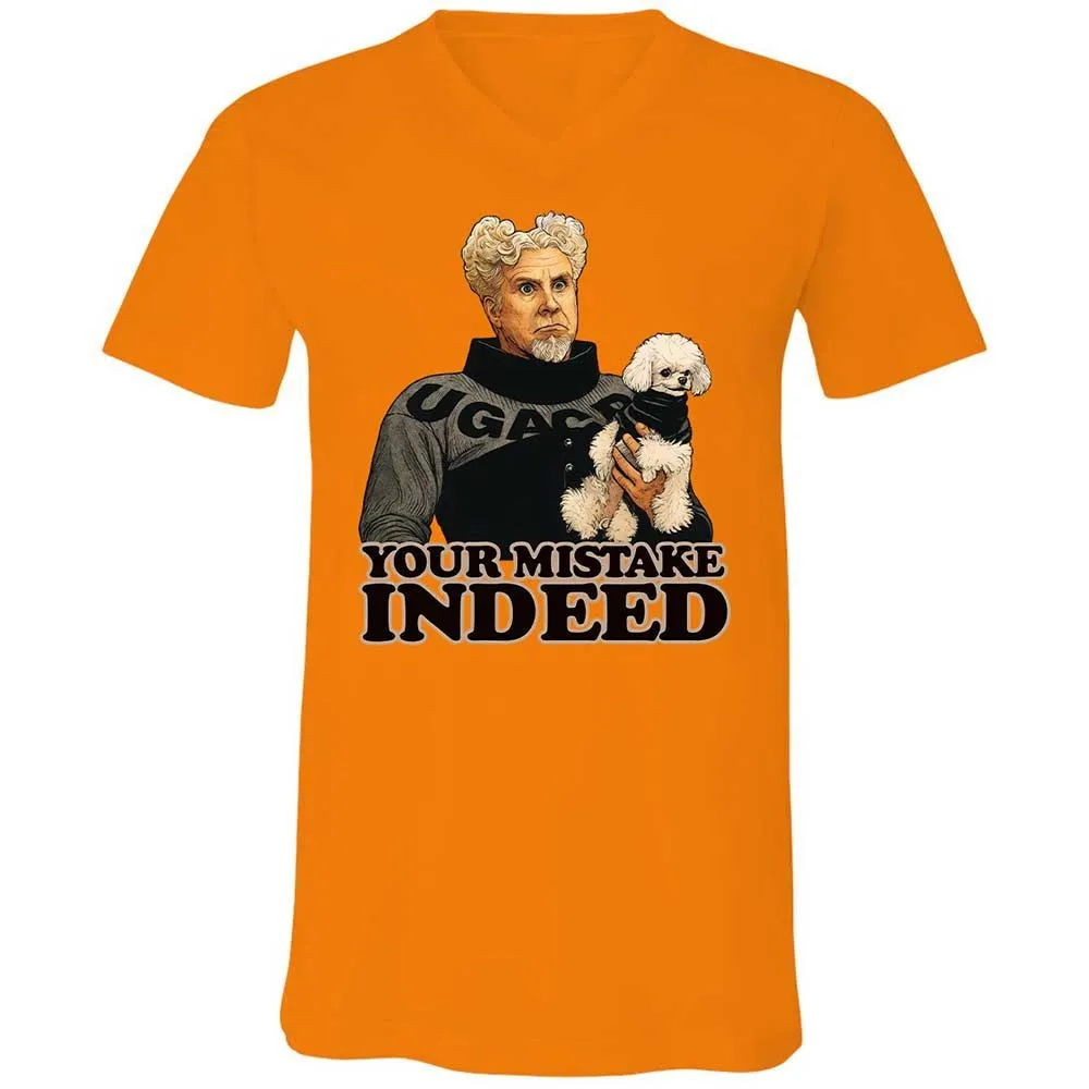 Unisex V-Neck T-Shirt - R2H6GNGE - Orange - 7