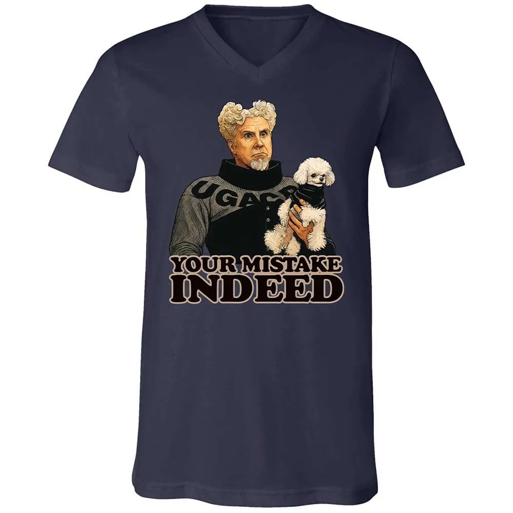 Unisex V-Neck T-Shirt - R2H6GNGE - Navy - 12