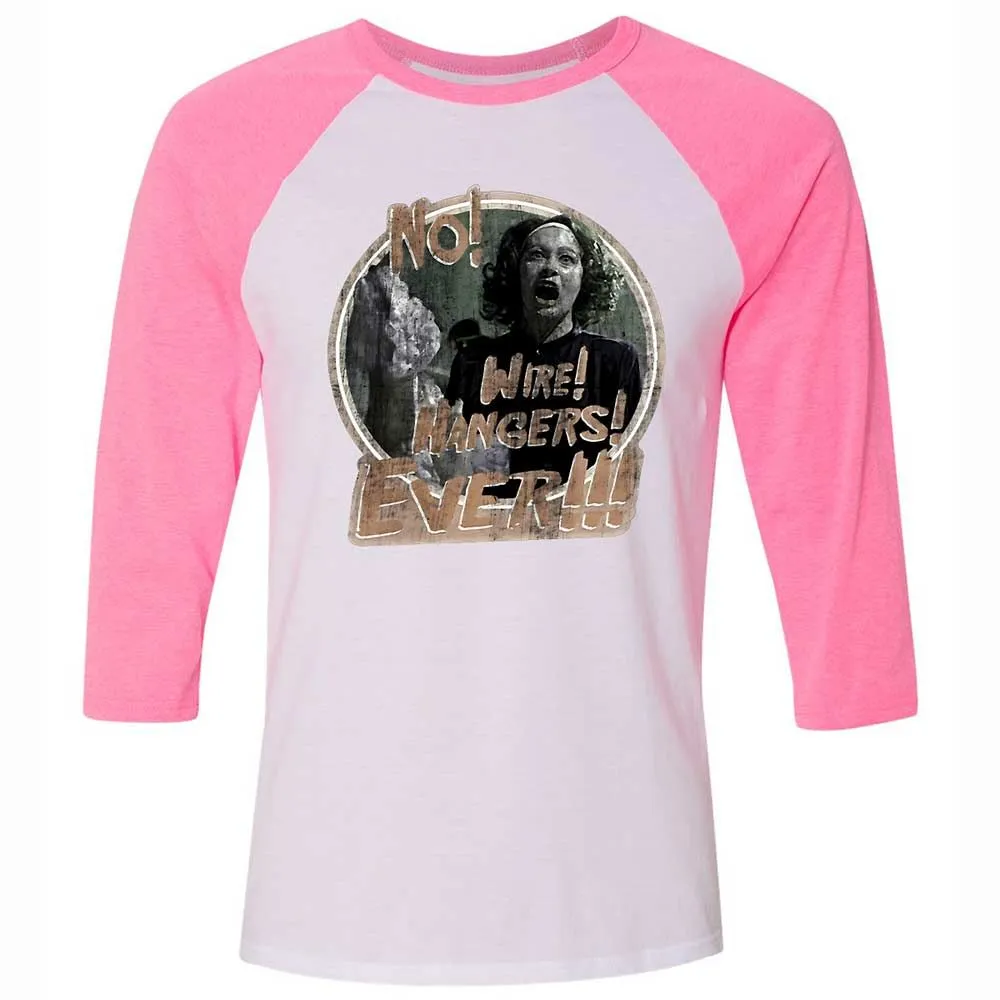 Unisex 3/4 Baseball Tee - 2NQE1E4Z - White/Neon Pink - 12