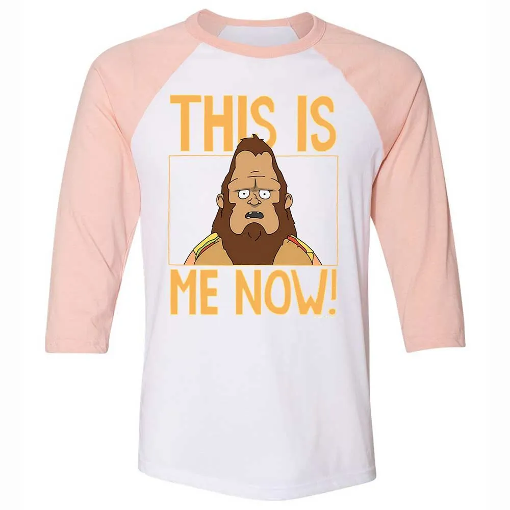 Unisex 3/4 Baseball Tee - 7PZKTND5 - White/Heather Peach - 5
