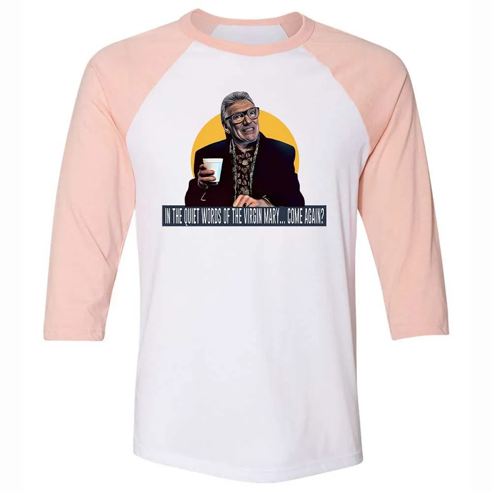 Unisex 3/4 Baseball Tee - KNQ999YY - White/Heather Peach - 5