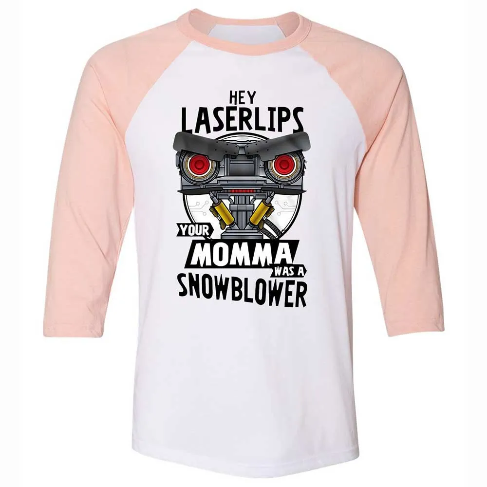 Unisex 3/4 Baseball Tee - S96KGEGW - White/Heather Peach - 5