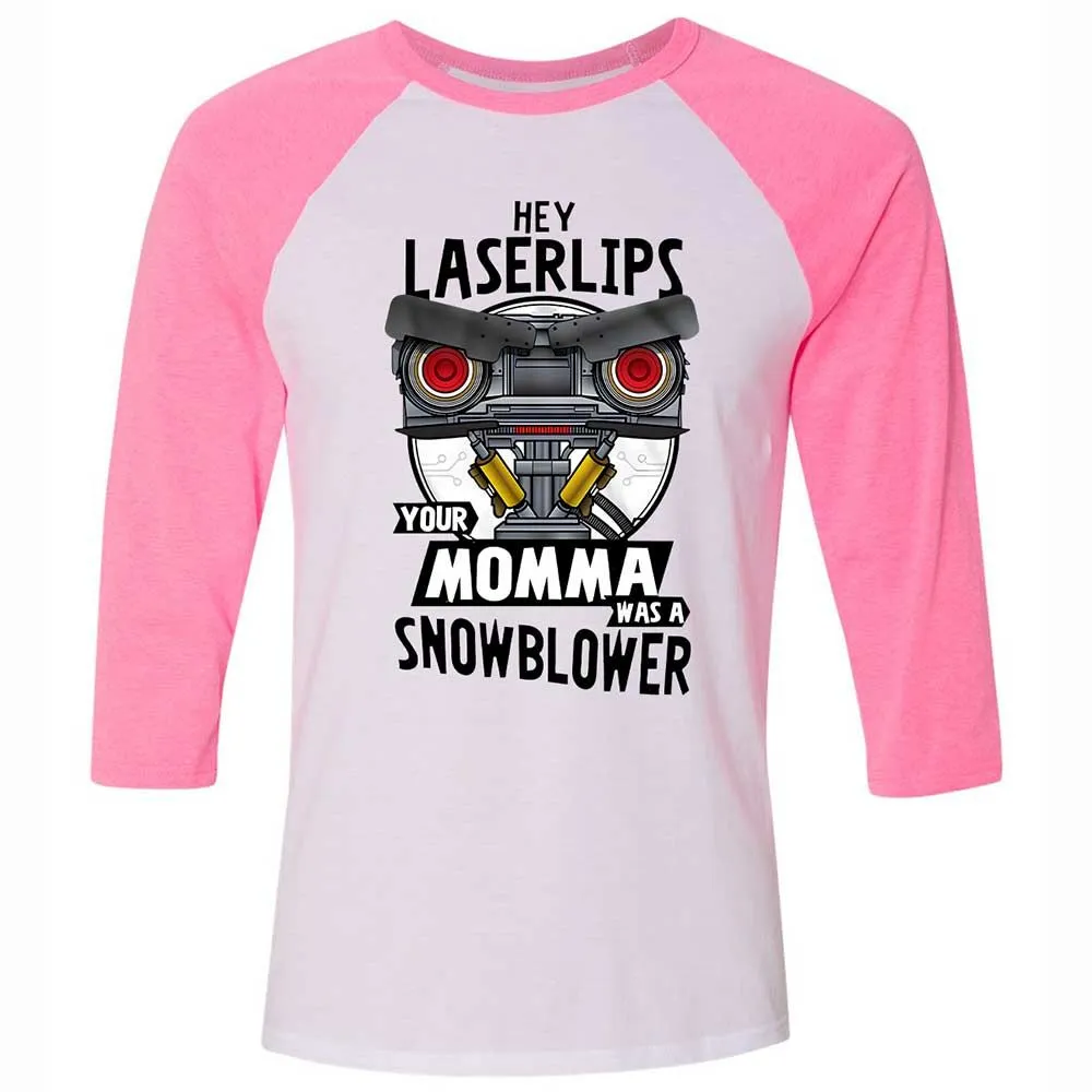 Unisex 3/4 Baseball Tee - S96KGEGW - White/Neon Pink - 12