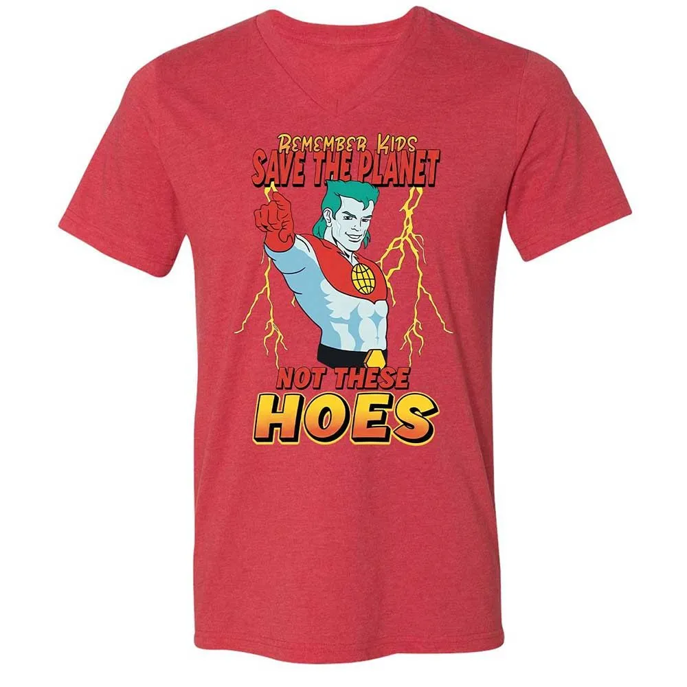Unisex V-Neck T-Shirt - GNLAPTU5 - Heather Red - 6