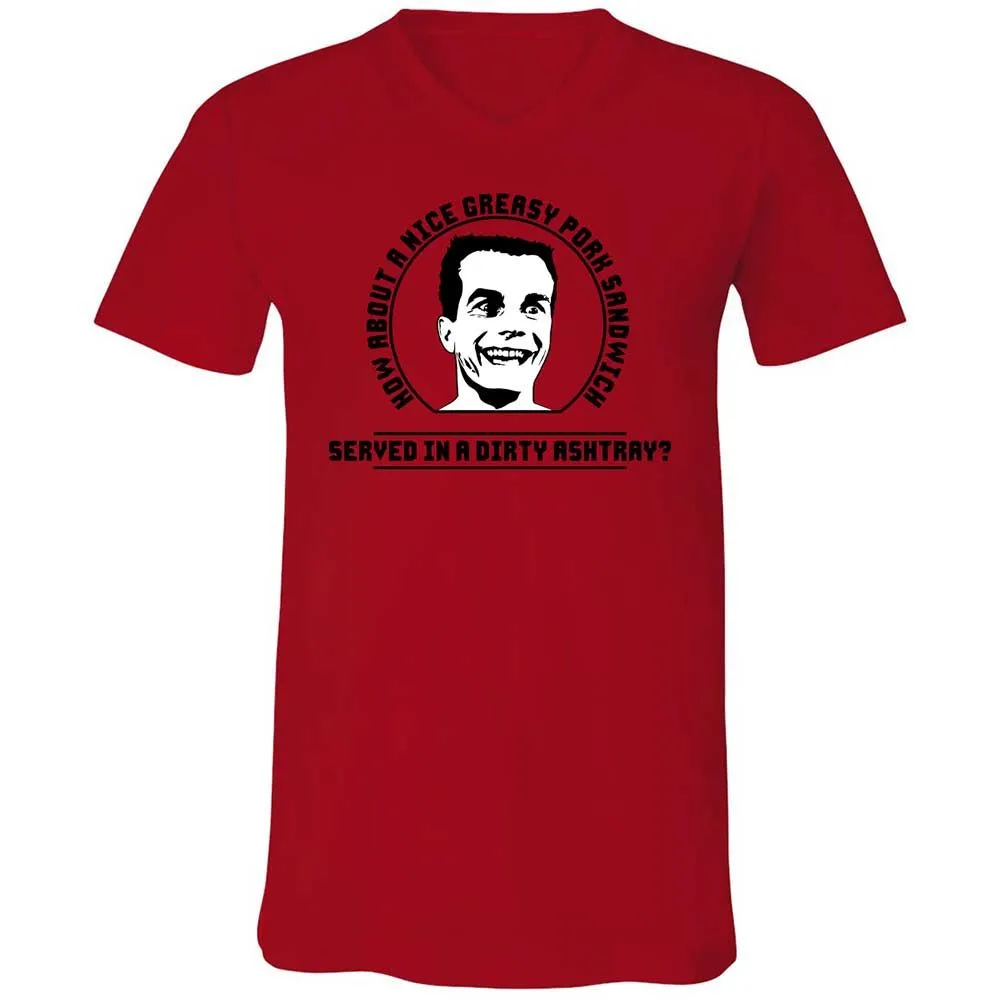 Unisex V-Neck T-Shirt - 627AC5LQ - Red - 5