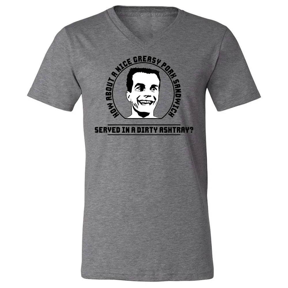 Unisex V-Neck T-Shirt - 627AC5LQ - Deep Heather - 9