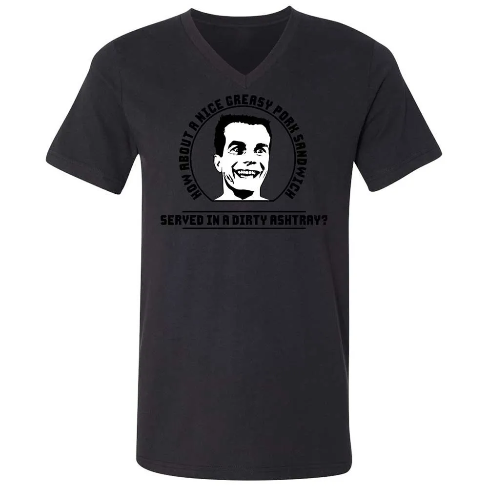 Unisex V-Neck T-Shirt - 627AC5LQ - Black - 11
