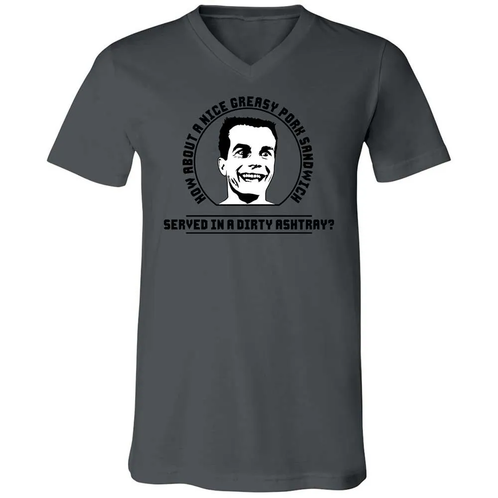 Unisex V-Neck T-Shirt - 627AC5LQ - Asphalt - 16