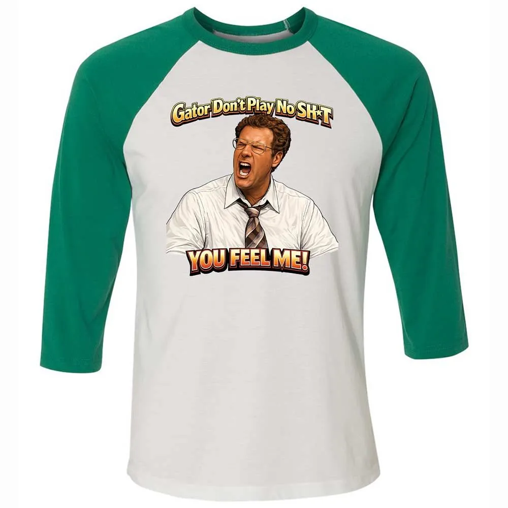 Unisex 3/4 Baseball Tee - VCLS1ZND - White/Kelly - 6