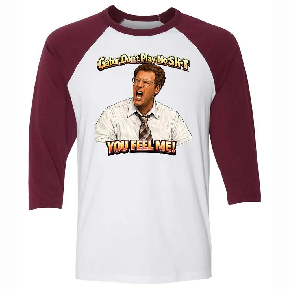 Unisex 3/4 Baseball Tee - VCLS1ZND - White/Maroon - 7