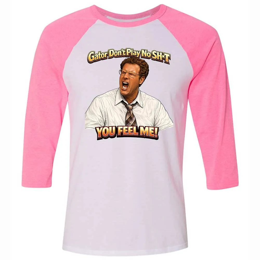 Unisex 3/4 Baseball Tee - VCLS1ZND - White/Neon Pink - 12