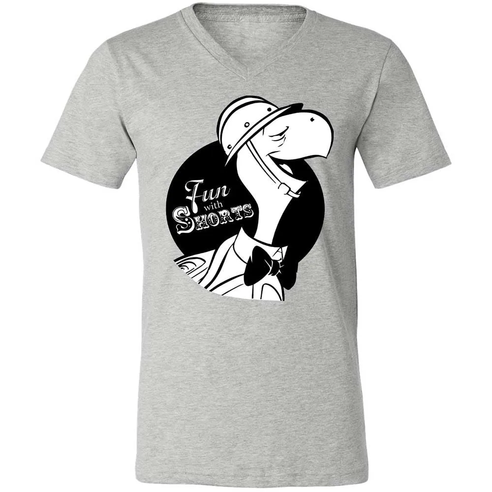 Unisex V-Neck T-Shirt - D68B4ZT9 - Athletic Heather - 2
