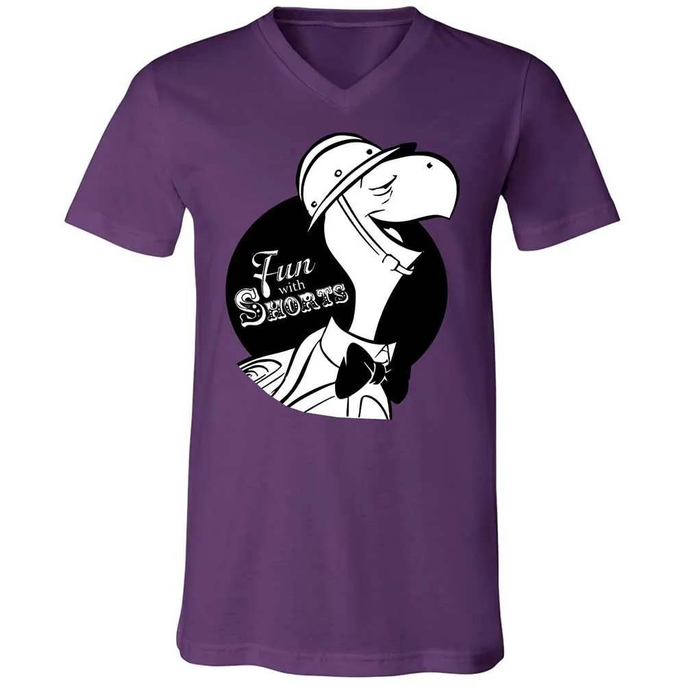 Unisex V-Neck T-Shirt - D68B4ZT9 - Team Purple - 10
