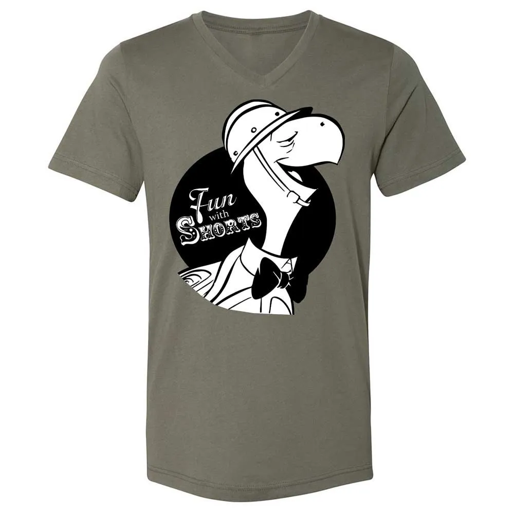 Unisex V-Neck T-Shirt - D68B4ZT9 - Military Green - 15