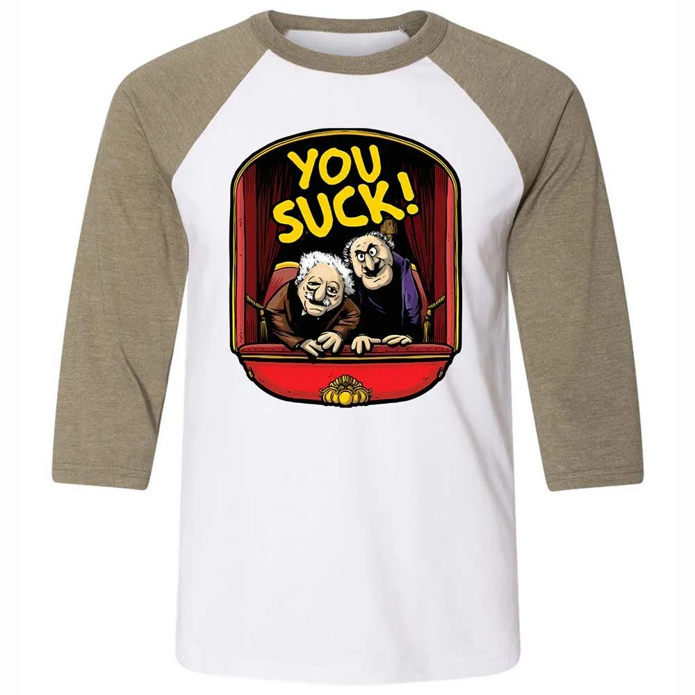 You Suck - White/Heather Olive - 4