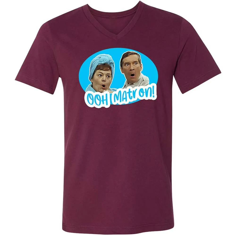 Unisex V-Neck T-Shirt - JETQD3BK - Maroon - 14