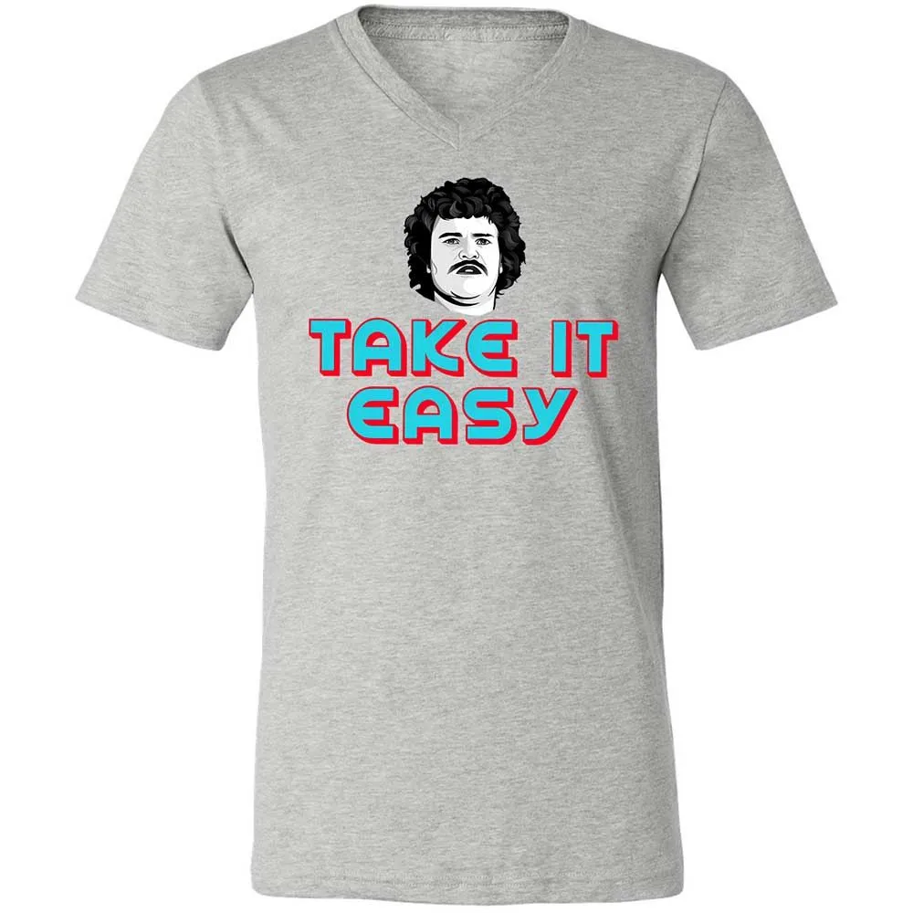 Unisex V-Neck T-Shirt - RJEEG3Y9 - Athletic Heather - 2