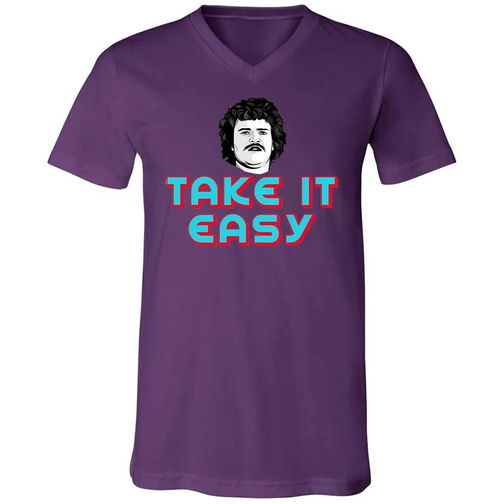 Unisex V-Neck T-Shirt - RJEEG3Y9 - Team Purple - 10
