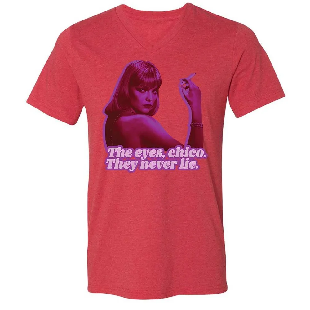 Unisex V-Neck T-Shirt - J5LRWTQW - Heather Red - 6