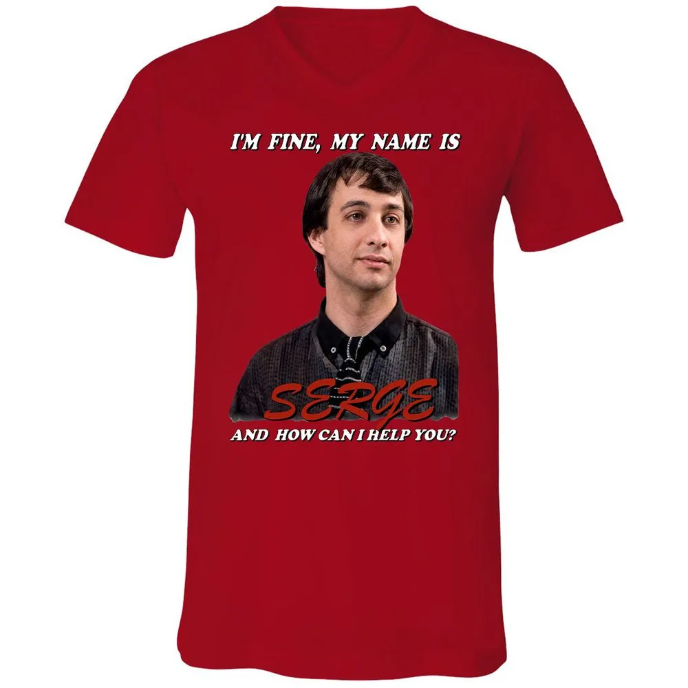 Unisex V-Neck T-Shirt - FQH9KABZ - Red - 5