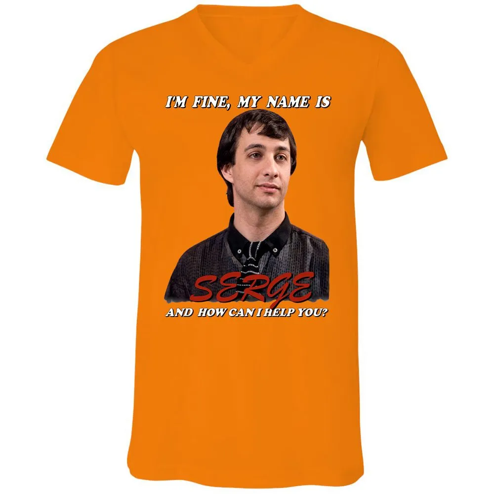 Unisex V-Neck T-Shirt - FQH9KABZ - Orange - 7