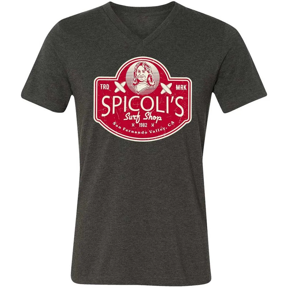 Unisex V-Neck T-Shirt - 4MSCTSRV - Dark Grey Heather - 8