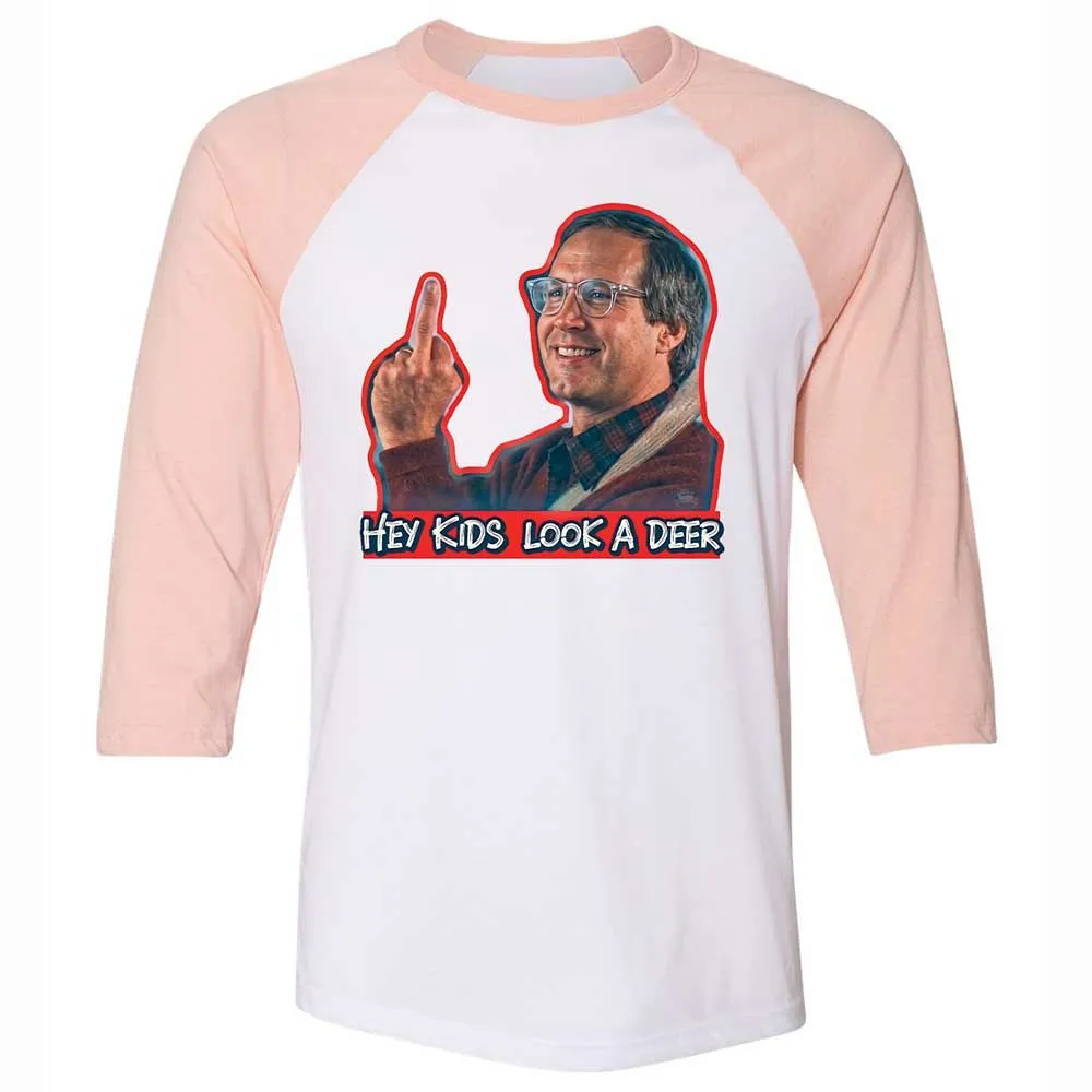 Hey Kids, Look a Deer - White/Heather Peach - 5