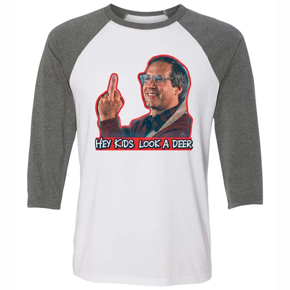 Hey Kids, Look a Deer - White/Deep Heather - 11