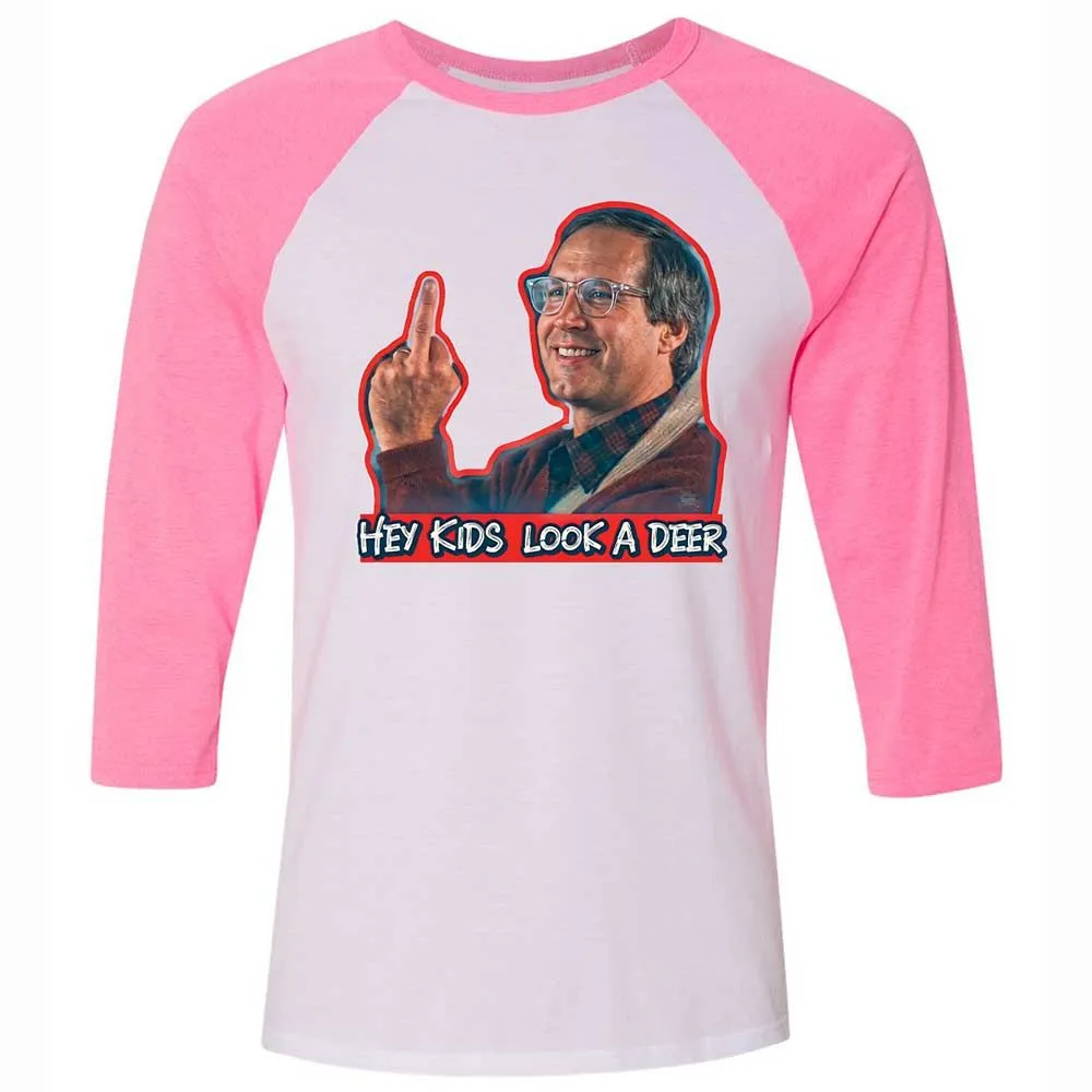 Hey Kids, Look a Deer - White/Neon Pink - 12