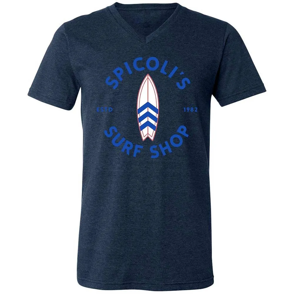 Unisex V-Neck T-Shirt - NKABBMT1 - Heather Navy - 13