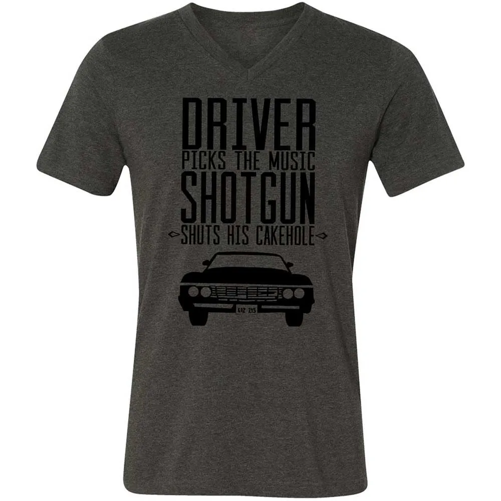 Unisex V-Neck T-Shirt - 83Y1225L - Dark Grey Heather - 8