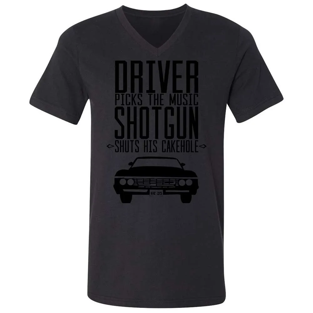 Unisex V-Neck T-Shirt - 83Y1225L - Black - 11