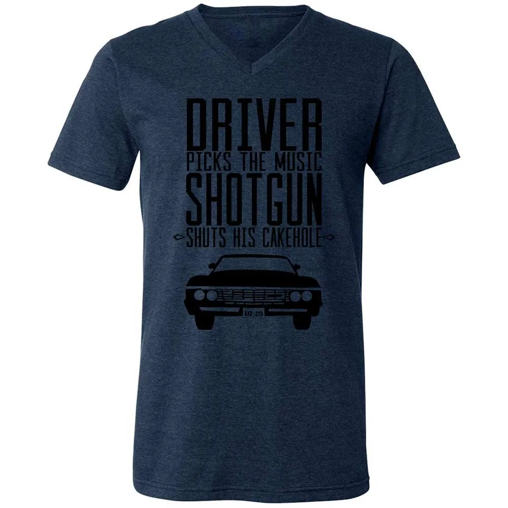 Unisex V-Neck T-Shirt - 83Y1225L - Heather Navy - 13