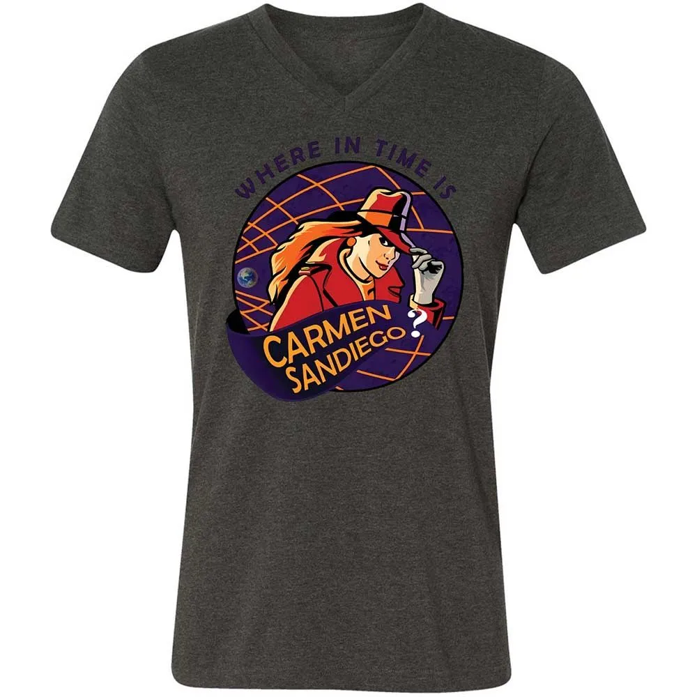 Where in Time Is Carmen Sandiego - Dark Grey Heather - 8