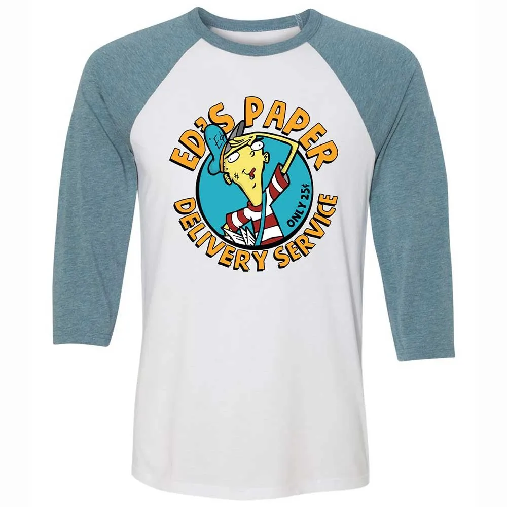 Unisex 3/4 Baseball Tee - EGMQ9XRN - White/Denim - 3
