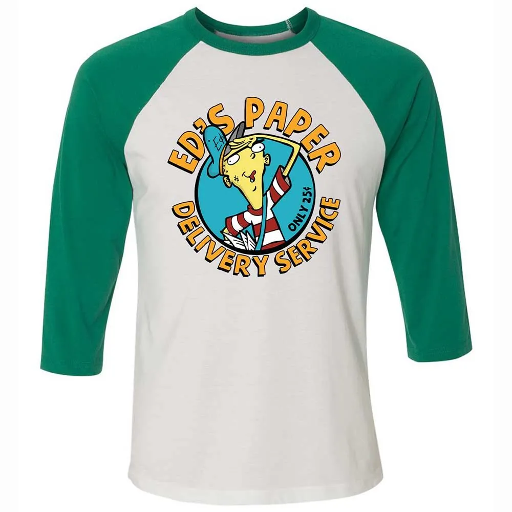 Unisex 3/4 Baseball Tee - EGMQ9XRN - White/Kelly - 6