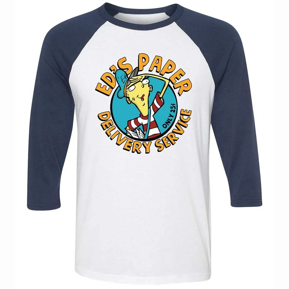 Unisex 3/4 Baseball Tee - EGMQ9XRN - White/Navy - 8