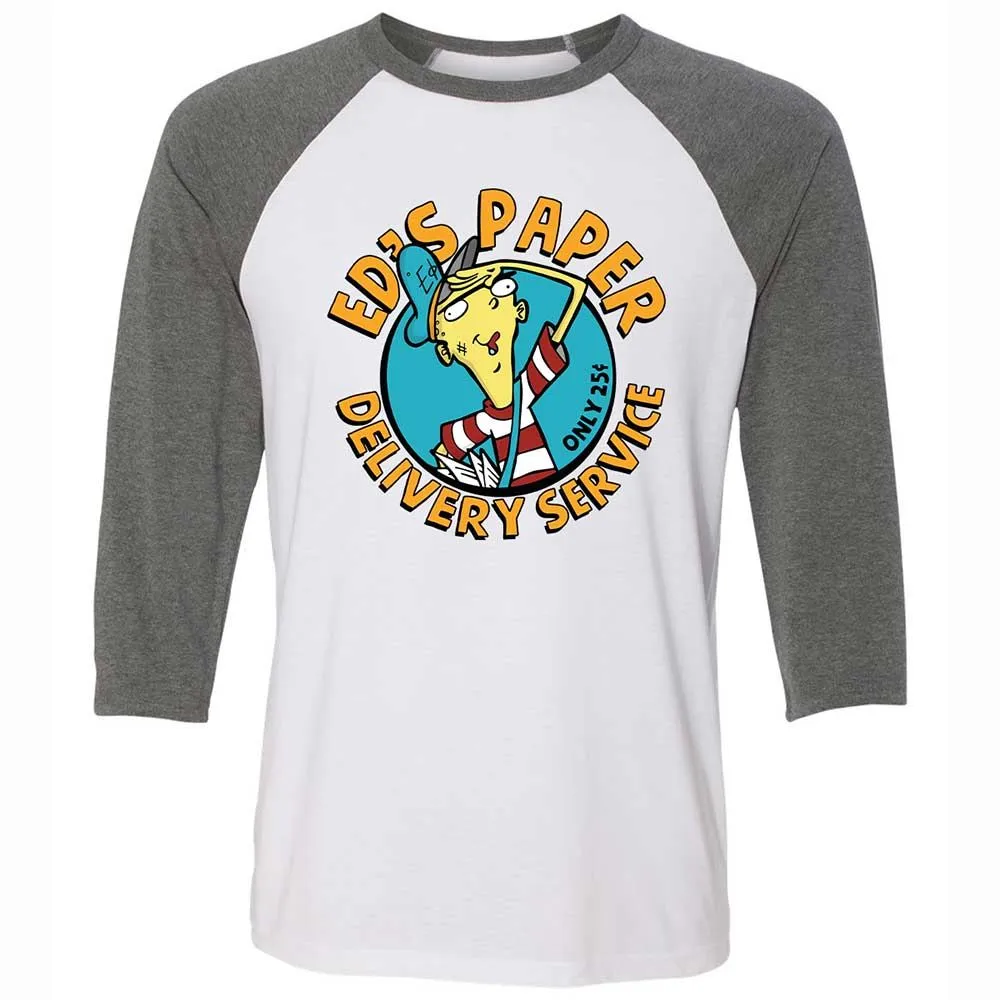 Unisex 3/4 Baseball Tee - EGMQ9XRN - White/Deep Heather - 11