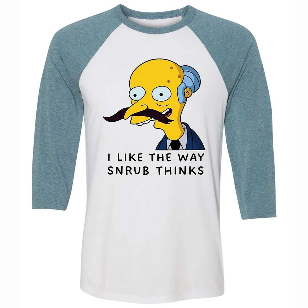 I Like the Way Snrub Thinks - White/Denim - 3