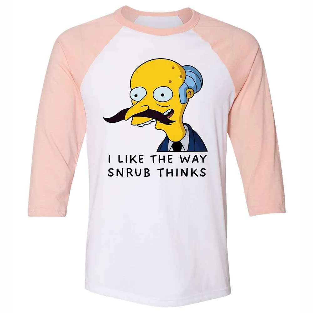 I Like the Way Snrub Thinks - White/Heather Peach - 5