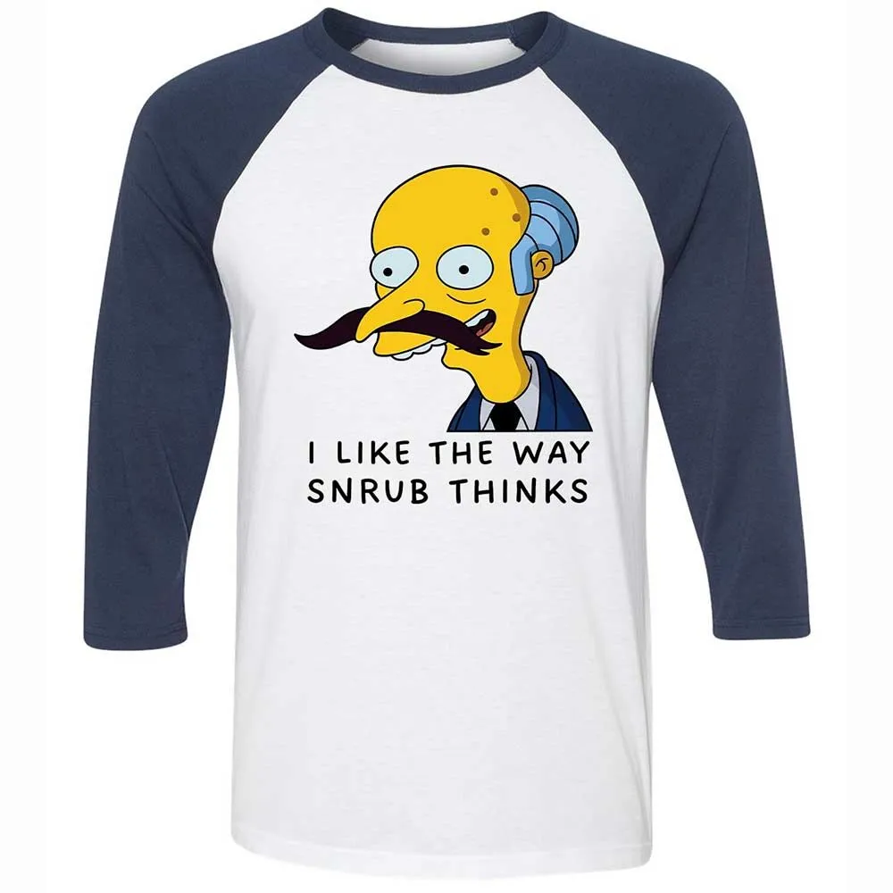 I Like the Way Snrub Thinks - White/Navy - 8
