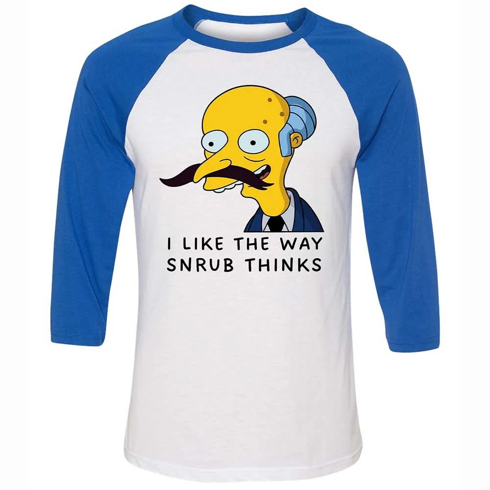 I Like the Way Snrub Thinks - White/True Royal - 10