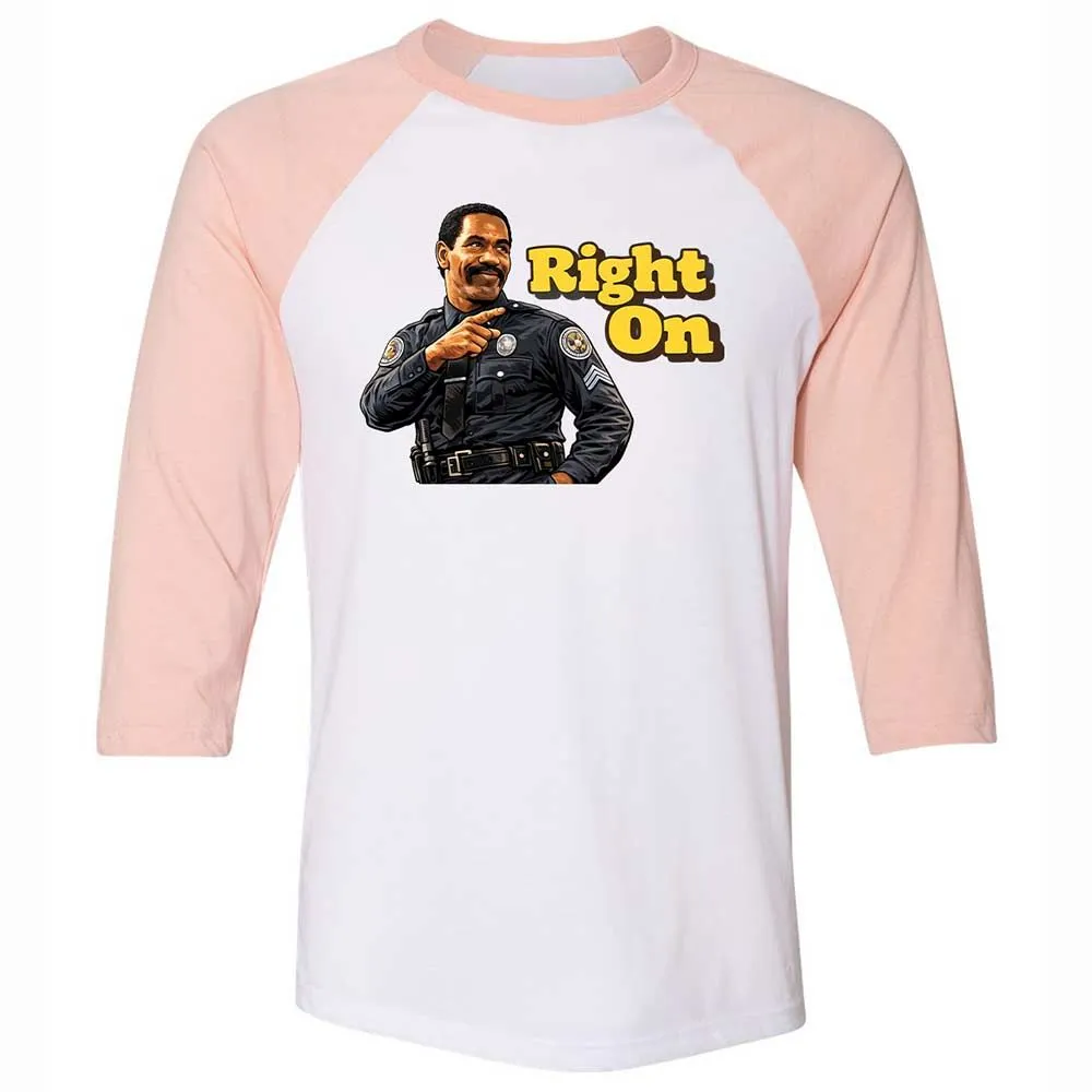 Unisex 3/4 Baseball Tee - AFXRC7YR - White/Heather Peach - 5
