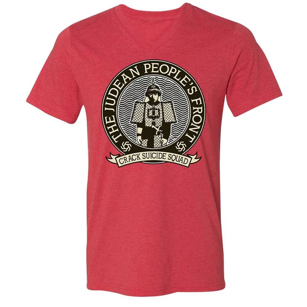 Unisex V-Neck T-Shirt - ZSWCV9KZ - Heather Red - 6