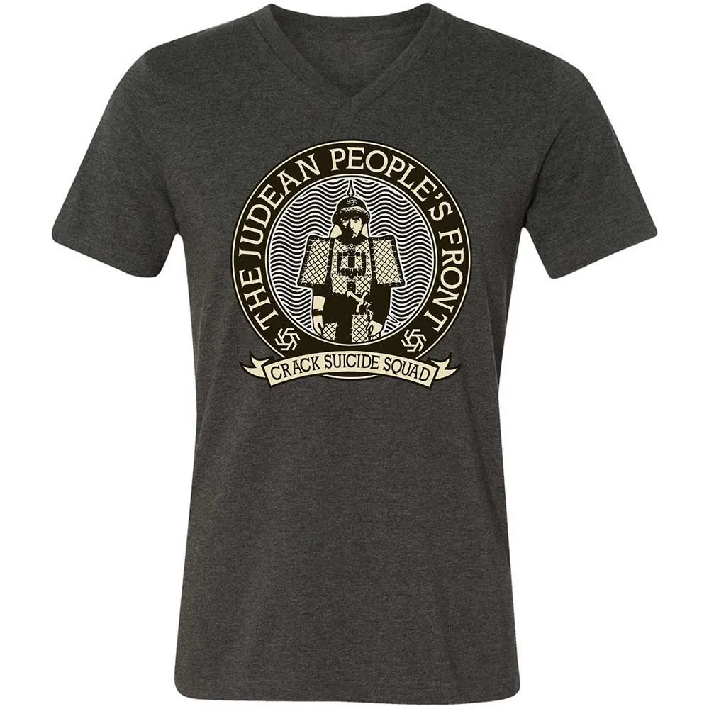 Unisex V-Neck T-Shirt - ZSWCV9KZ - Dark Grey Heather - 8