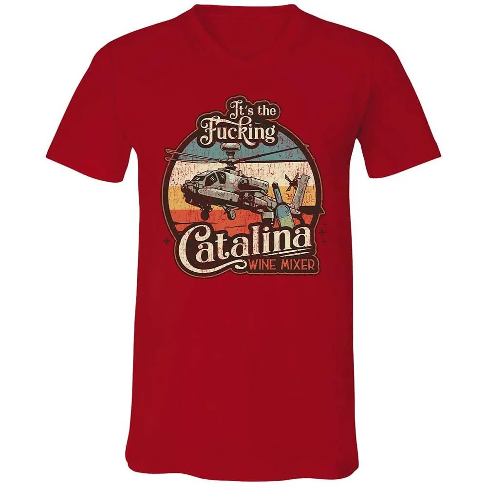Unisex V-Neck T-Shirt - RTGQRCQB - Red - 5